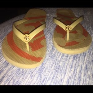 Tory Burch Logo Flip Flops